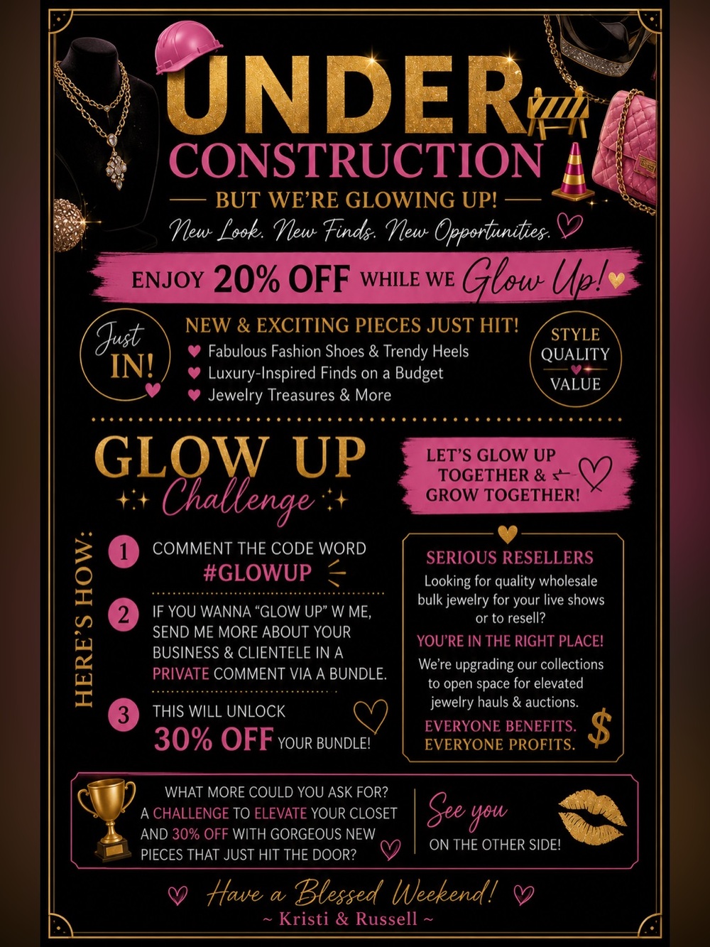 💰$89 Resellers 1 LB Bulk Wearable Jewelry Lot | 🌟 GLOW UP 🌟 Challenge | 30% OFF